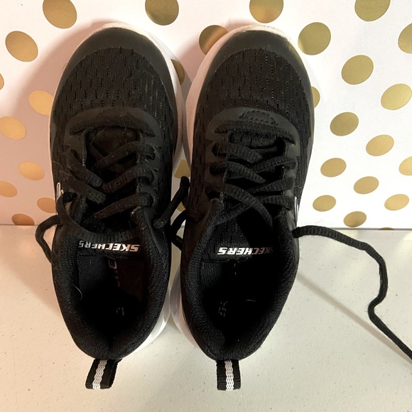 SKECHERS Microspec Max Black & White Running Shoes Boy’s Size 11 Lace Ups - Picture 4 of 6